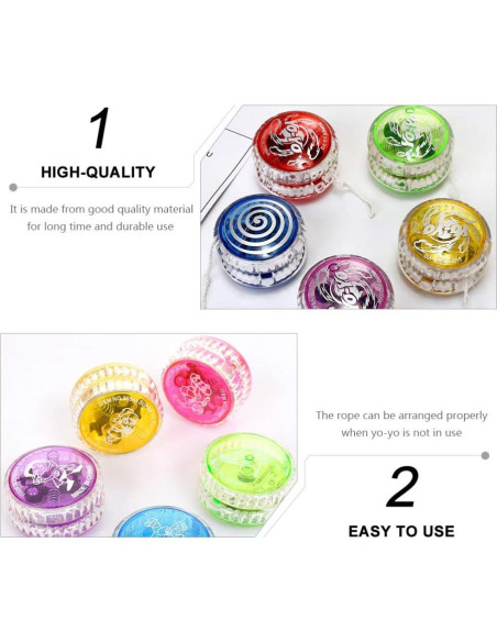 Yo-Yo Iluminado Profesional Amosfun 5 Piezas para Niños