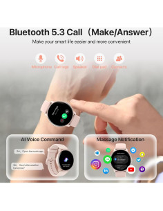 Reloj Inteligente DIVElink BH802 Rosa con Llamadas y Monitoreo de Salud 2