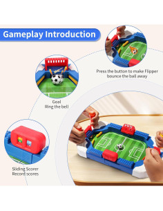 Juego de Mesa de Futbolín SOGLIM para Niños 40x22cm 2