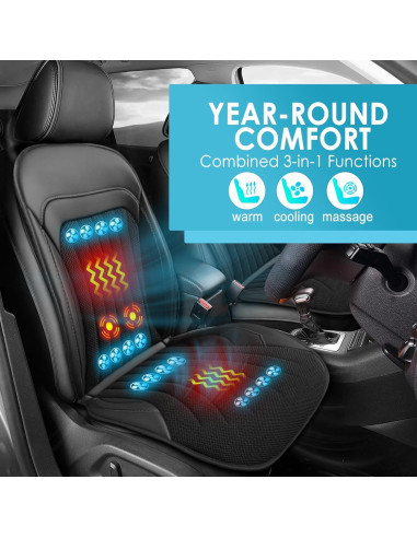 Cubierta de Asiento Frontal Universal LGNORA con Enfriamiento y Masaje