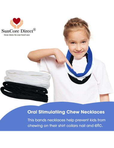 Collares Masticables Sensory 8 Piezas Tela de Toalla para Niños