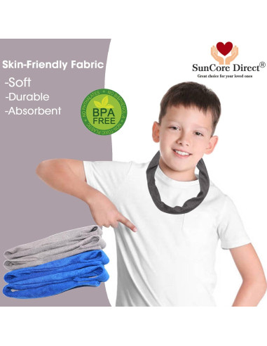 Collares Masticables Sensory 8 Piezas Tela de Toalla para Niños