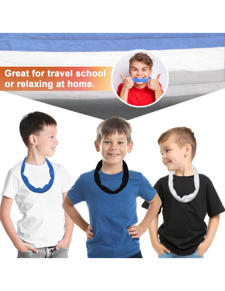 Collares Masticables Sensory 8 Piezas Tela de Toalla para Niños