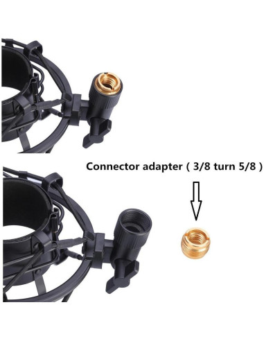 Soporte de micrófono universal negro SM51 para diafragma 48-51mm