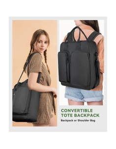 Mochila de viaje 40L para laptop 17" negra - Aprobada por TSA 2