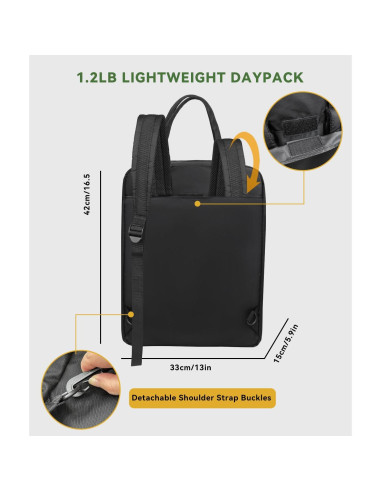 Mochila de viaje 40L para laptop 17" negra - Aprobada por TSA