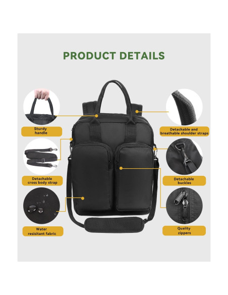 Mochila de viaje 40L para laptop 17" negra - Aprobada por TSA