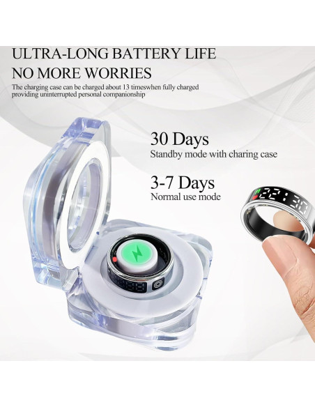 Anillo Inteligente Hivisual Negro 12 - Rastreador de Fitness IP68