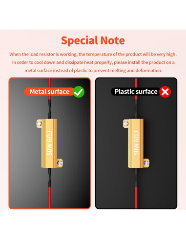 Kit 4 Resistencias de Carga 50W XMGHCK para LED 12V