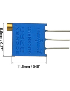 Kit de Resistores Variables PATIKIL 15 Piezas 100 a 500K Ohm 2