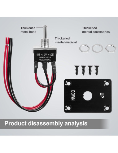 Interruptor de Palanca GUETNEU 6 Pines 15A-250V AC/DC Impermeable