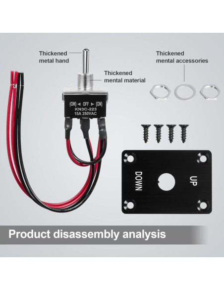 Interruptor de Palanca GUETNEU 6 Pines 15A-250V AC/DC Impermeable
