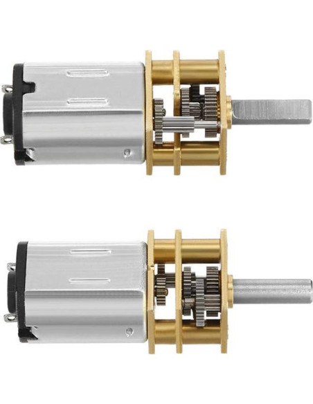 2 Motores de Engranaje DC 6V 30RPM Metal 0.18A para Robots