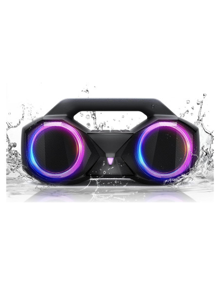 Altavoz Bluetooth OZJ-001 80W Impermeable con Bajo y RGB
