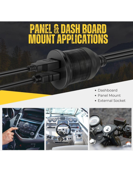 Cable HDMI USB de Montaje Flush TNP 1M Resistente al Agua