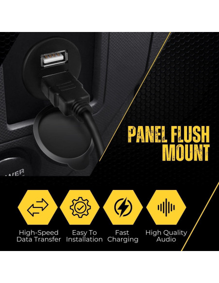 Cable HDMI USB de Montaje Flush TNP 1M Resistente al Agua