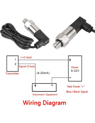 Transductor de Presión Yosoo G1/4 0-1.6MPa para Agua y Gas