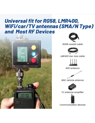 Kit de Adaptadores SMA a N-Tipo Anina 8 Piezas Conectores RF