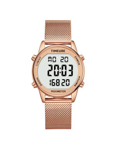Reloj Pedométrico TIMEURE TU-2401 para Mujeres, Acero Inoxidable