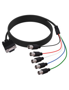 Cable VGA a 5 BNC 1.5M HUAXU - Adaptador RGBHV para HDTV