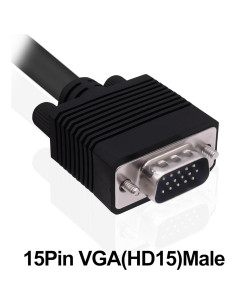 Cable VGA a 5 BNC 1.5M HUAXU - Adaptador RGBHV para HDTV 2