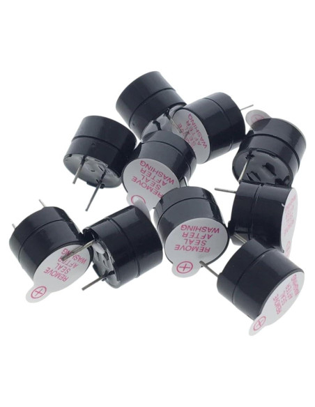 10 Piezas Zumbador Activo 3V 12mm Genérico para Electrónica