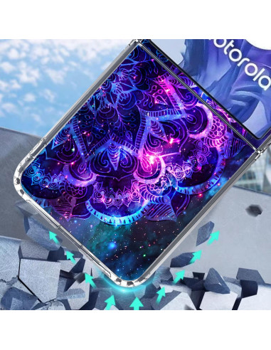 Funda Dura Motorola Razr Ultra 2025 Mandala Púrpura