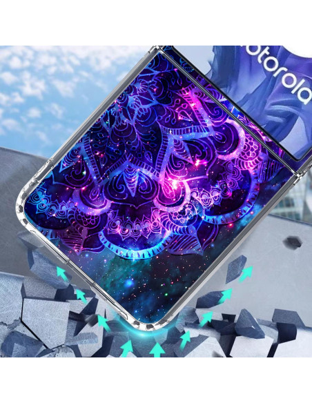 Funda Dura Motorola Razr Ultra 2025 Mandala Púrpura