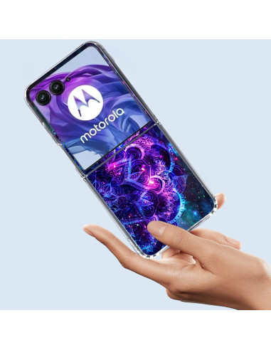 Funda Dura Motorola Razr Ultra 2025 Mandala Púrpura