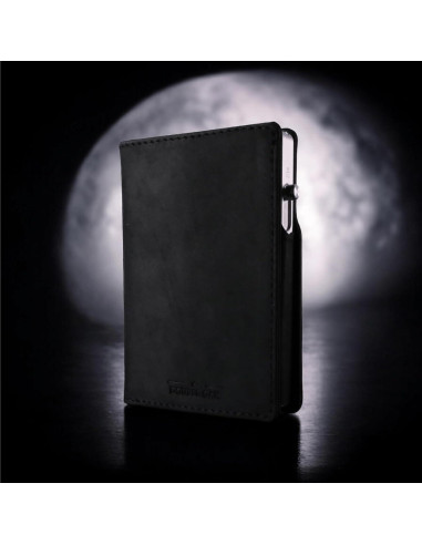 Billetera Minimalista de Cuero Double Oak Essentials RFID Negra