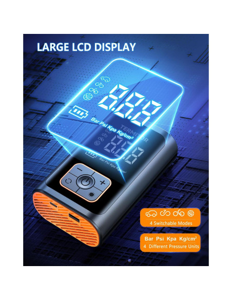 Compresor de Aire Portátil Termitor ST-09 150PSI con Luz LED