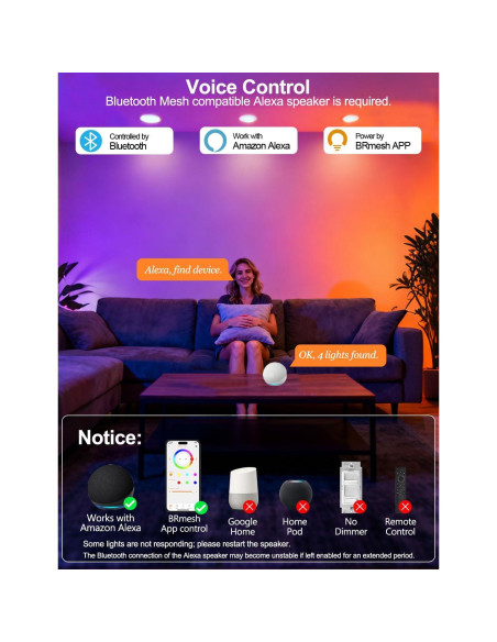 Luces Empotradas LED iLC 4 Pulgadas RGB 10W 6 Paquetes