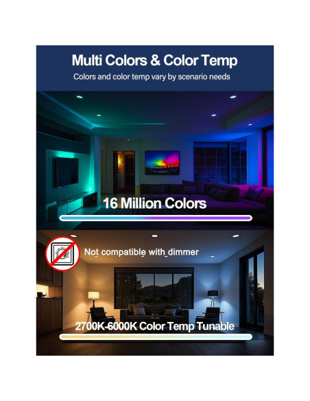 Luces Empotradas LED iLC 4 Pulgadas RGB 10W 6 Paquetes