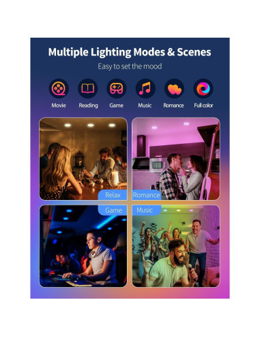 Luces Empotradas LED iLC 4 Pulgadas RGB 10W 6 Paquetes