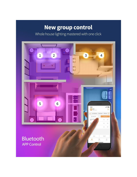 Luces Empotradas LED iLC 4 Pulgadas RGB 10W 6 Paquetes