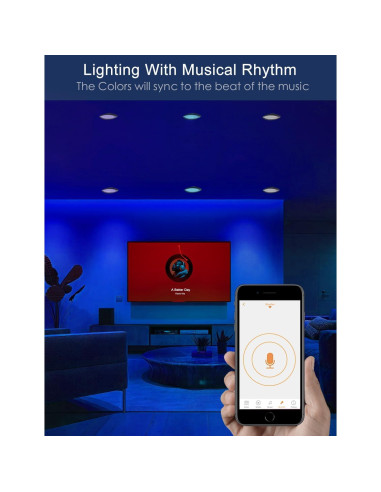 Luces Empotradas LED iLC 4 Pulgadas RGB 10W 6 Paquetes