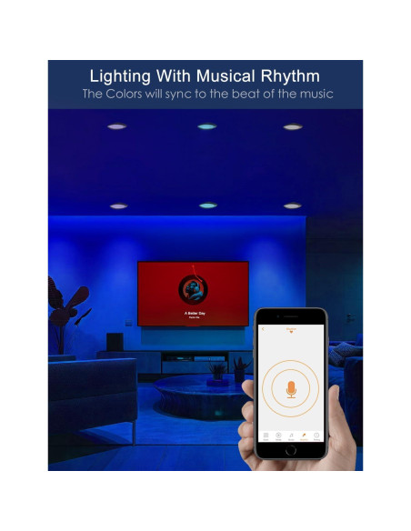 Luces Empotradas LED iLC 4 Pulgadas RGB 10W 6 Paquetes