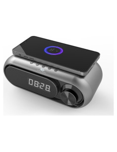 Altavoz Bluetooth LETZOY Kloud con Reloj Digital y Carga Inalámbrica 10W