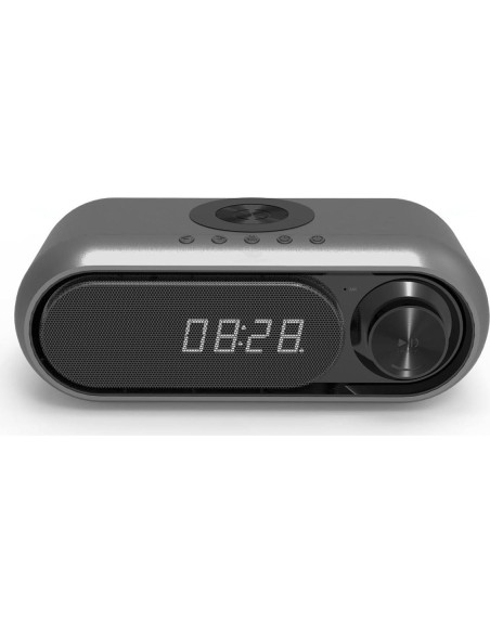 Altavoz Bluetooth LETZOY Kloud con Reloj Digital y Carga Inalámbrica 10W