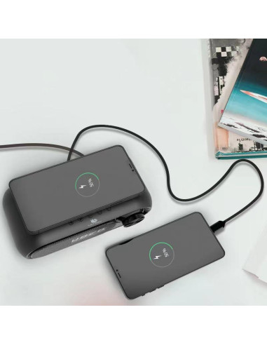 Altavoz Bluetooth LETZOY Kloud con Reloj Digital y Carga Inalámbrica 10W