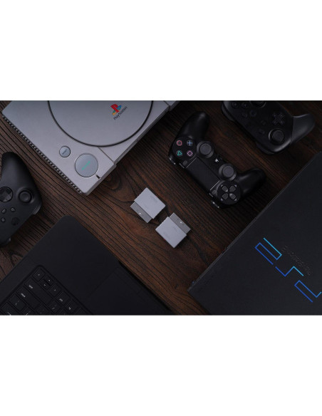 Adaptador Retro Bluetooth 8Bitdo para PS1/PS2/Windows - Compatible PS4/PS5/Xbox