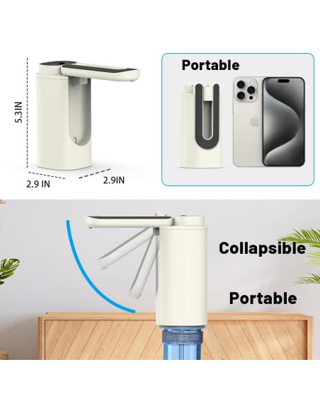 Dispensador de Agua Eléctrico UWTLFCE 5 Galones Plegable
