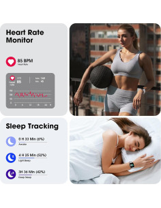 Reloj Inteligente Imzuc Gris con Monitor de Frecuencia Cardíaca 2