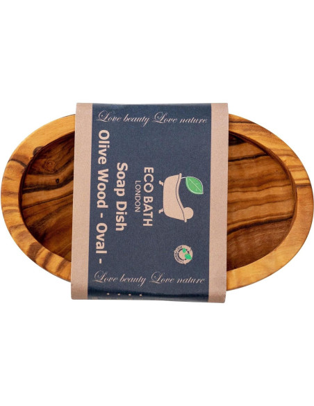 Plato de Jabón Ovalado Eco Bath London de Madera de Olivo