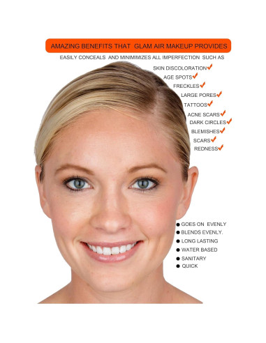 Base de Maquillaje Airbrush Mate Glam Air 7.09g Nude Natural y Beige Oliva