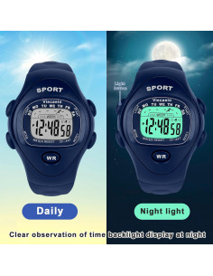 Reloj Digital Deportivo Impermeable Viecaeio para Niños 3-8 Años 2