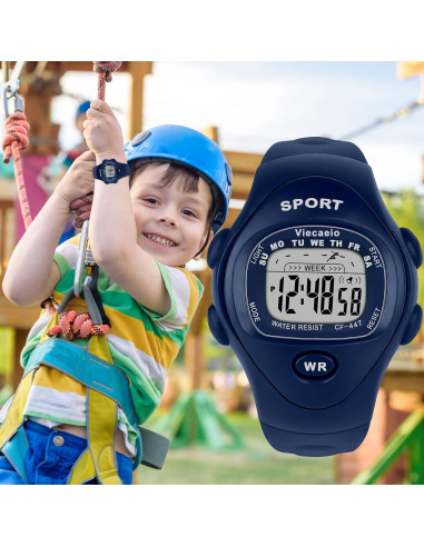 Reloj Digital Deportivo Impermeable Viecaeio para Niños 3-8 Años