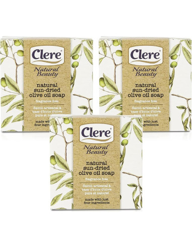 Jabón de Aceite de Oliva Clere 100% Natural Hecho a Mano 600g