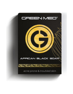 Jabón Negro Africano Green Med 79.9g - Limpieza Profunda y Regeneración