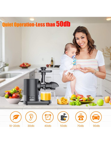 Exprimidor de Frutas y Verduras Acezoe SBL365AB Pro4 1300W